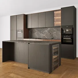 Kitchen Modern Black Wood